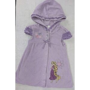 Disney Store Rapunzel Swimsuit Cover Up Size 4 Tangled Princess Jewel Ruffle